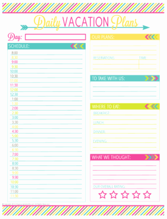 Free Printable Vacation Planner Template Fresh 8 Best Of Vacation Planning Printables Free