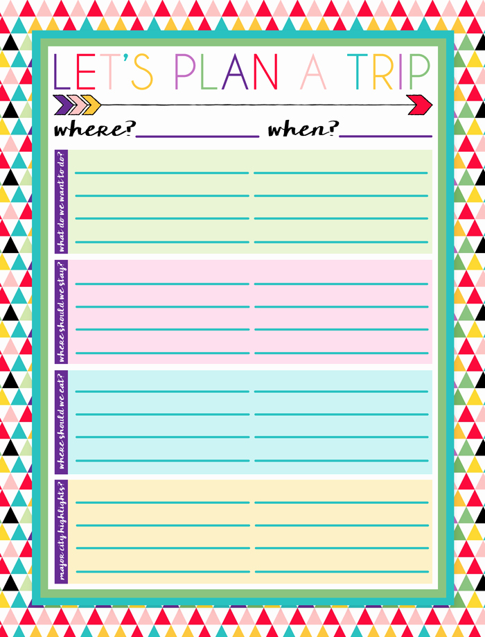 Free Printable Vacation Planner Template Inspirational I Should Be Mopping the Floor Free Printable Travel Planner