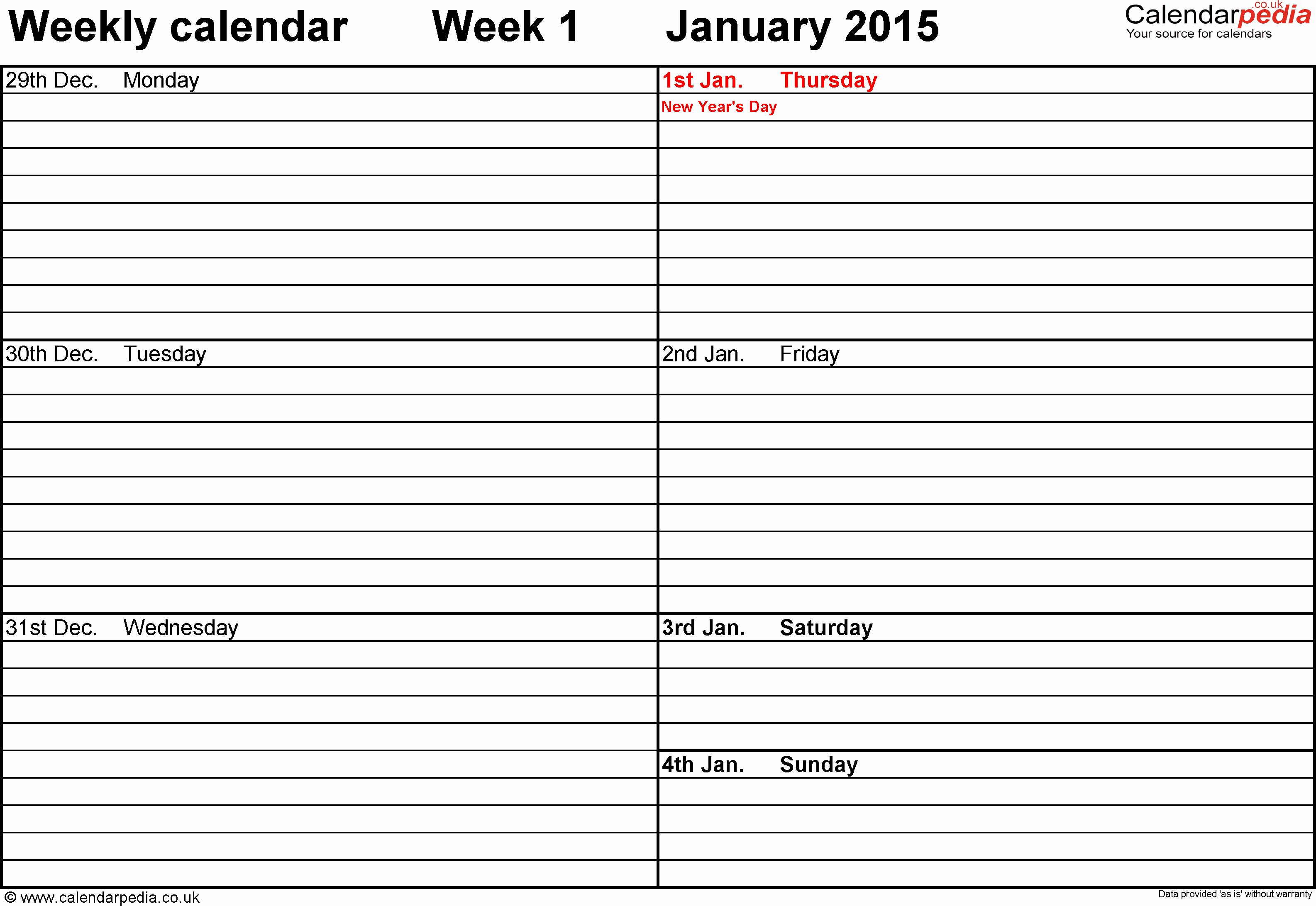 Free Printable Weekly Calendars 2017 New Free Printable Weekly Calendar – 2017 Printable Calendar