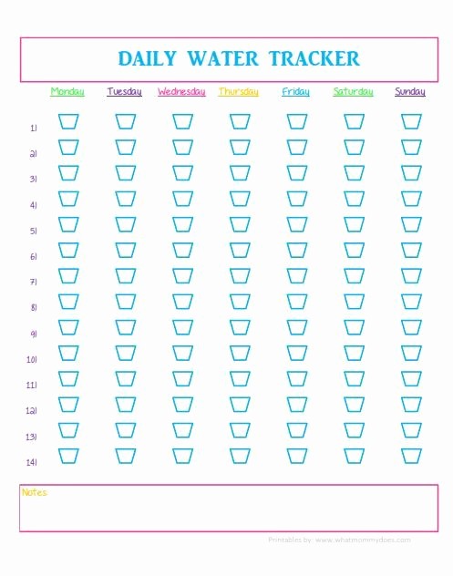 Free Printable Weight Loss Tracker Awesome Free Daily Water Tracker Printable