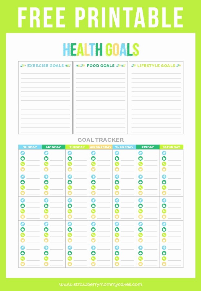 Free Printable Weight Loss Tracker Best Of Free Printable Health Goal Tracker