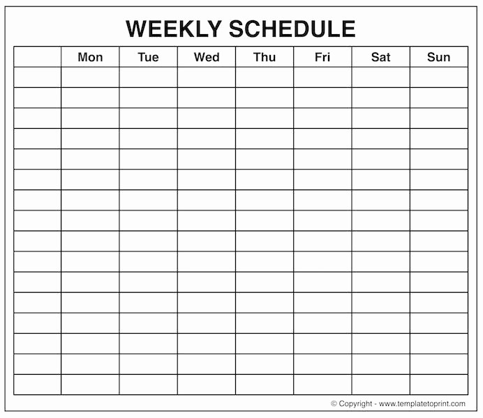 Free Printable Work Schedule Templates Elegant Hourly Schedule Template – Free Download