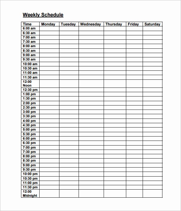 Free Printable Work Schedule Templates New Employee Work Schedule Template 16 Free Word Excel