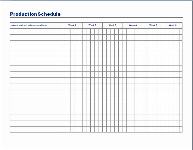 Free Production Scheduling Excel Template New Production Schedule Template