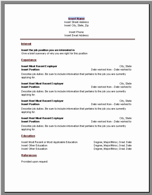 Free Resume Template Download Word Awesome Resume Template Microsoft Word 2017