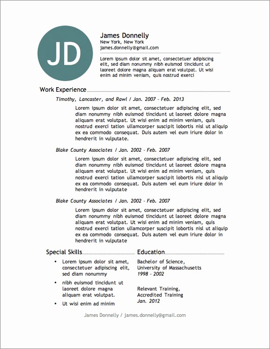 Free Resume Template Download Word Best Of 12 Resume Templates for Microsoft Word Free Download