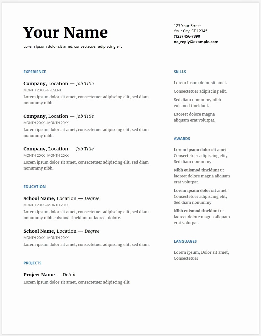 Free Resume Templates 2017 Word Unique Resume Template Word 2017