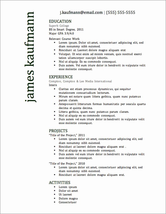 Free Resume Templates and Downloads Lovely 12 Resume Templates for Microsoft Word Free Download