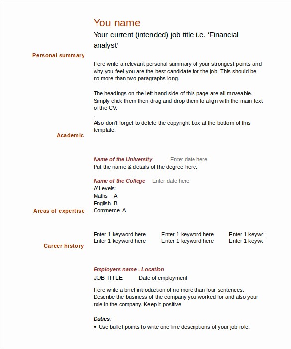 Free Resume Templates Download Pdf Unique 46 Blank Resume Templates Doc Pdf