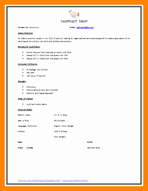 Free Resume Templates Download Pdf Unique 9 Cv Model Pdf