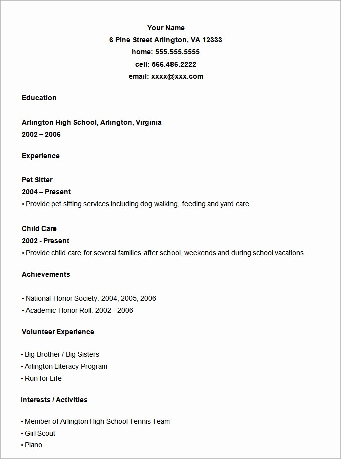 Free Resume Templates for Students Inspirational 36 Student Resume Templates Pdf Doc