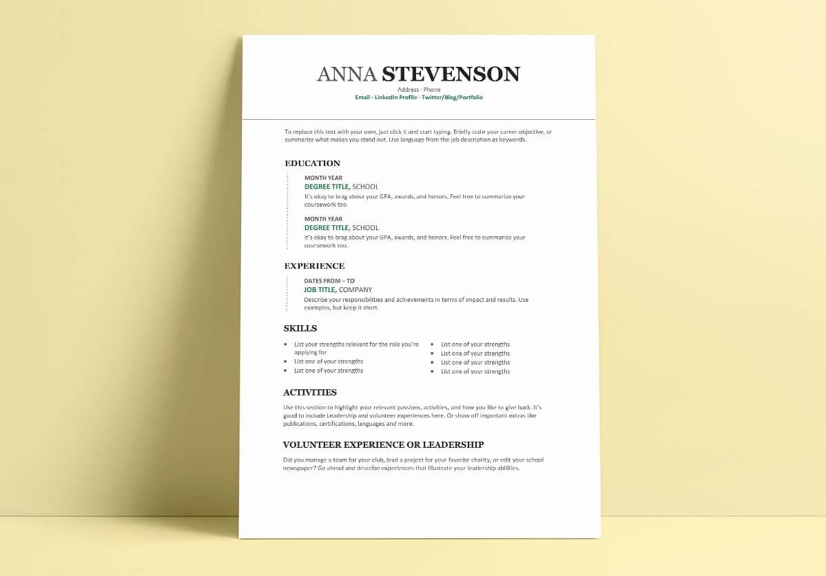 Free Resume Templates for Students New Student Resume Cv Templates 15 Examples to Download &amp; Use now