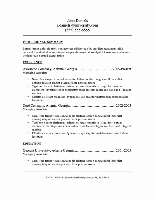 Free Resumes Download Word format Lovely 12 Resume Templates for Microsoft Word Free Download