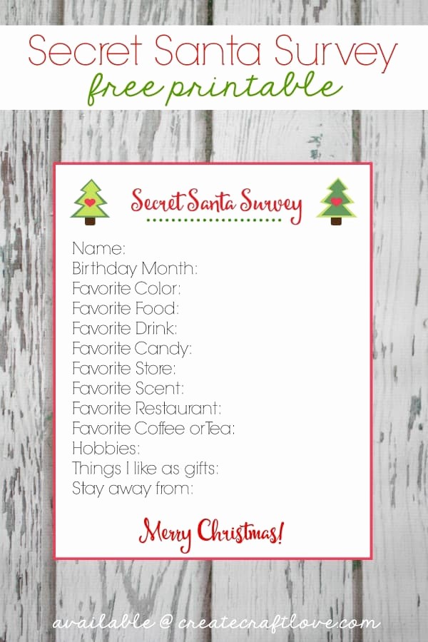Secret Santa Template Excel Templates