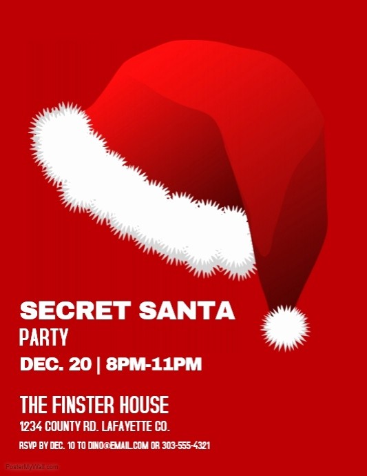 Free Secret Santa Flyer Templates Lovely Secret Santa Template for the Office Christmas Pinterest