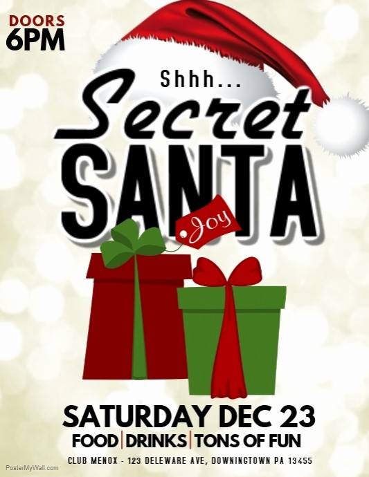 Secret Santa Flyer Template Word