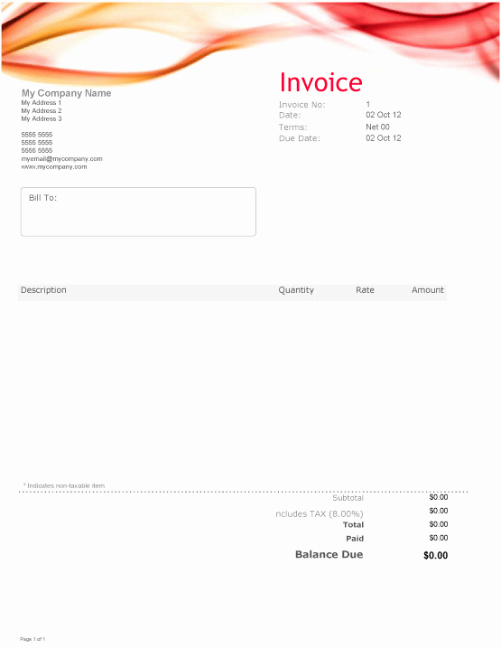 Free Service Invoice Template Download Inspirational Free Invoice Template Download