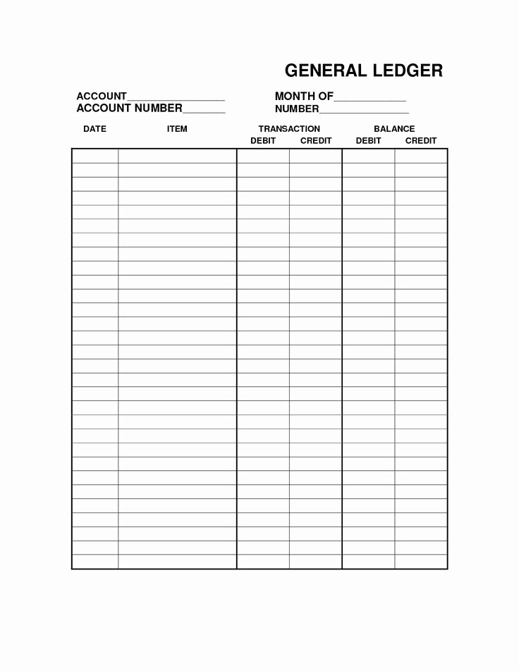 Free Small Business Ledger Template New Free Printable Bookkeeping Sheets