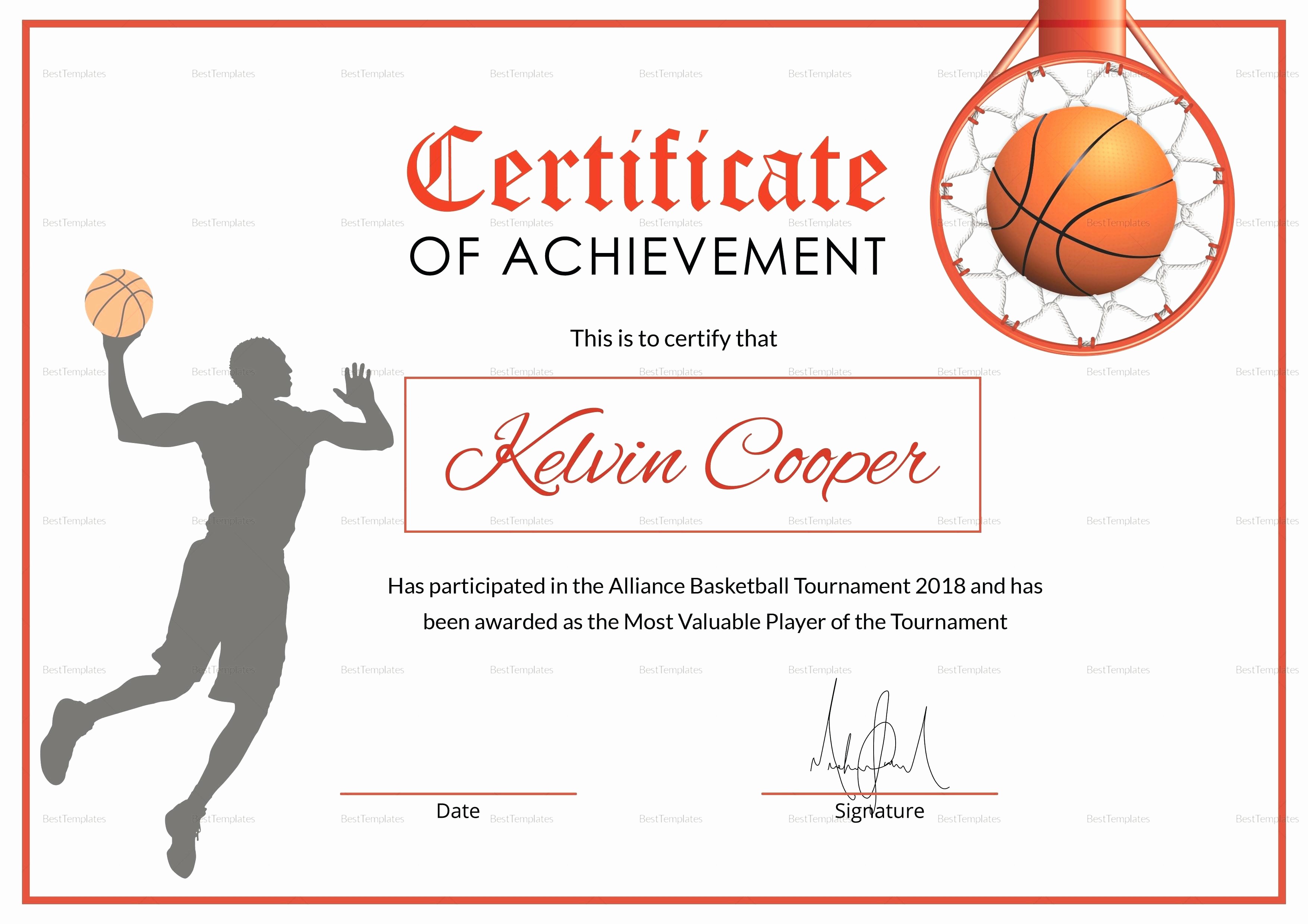 Free softball Certificates to Print Lovely Template Sport Certificate Template