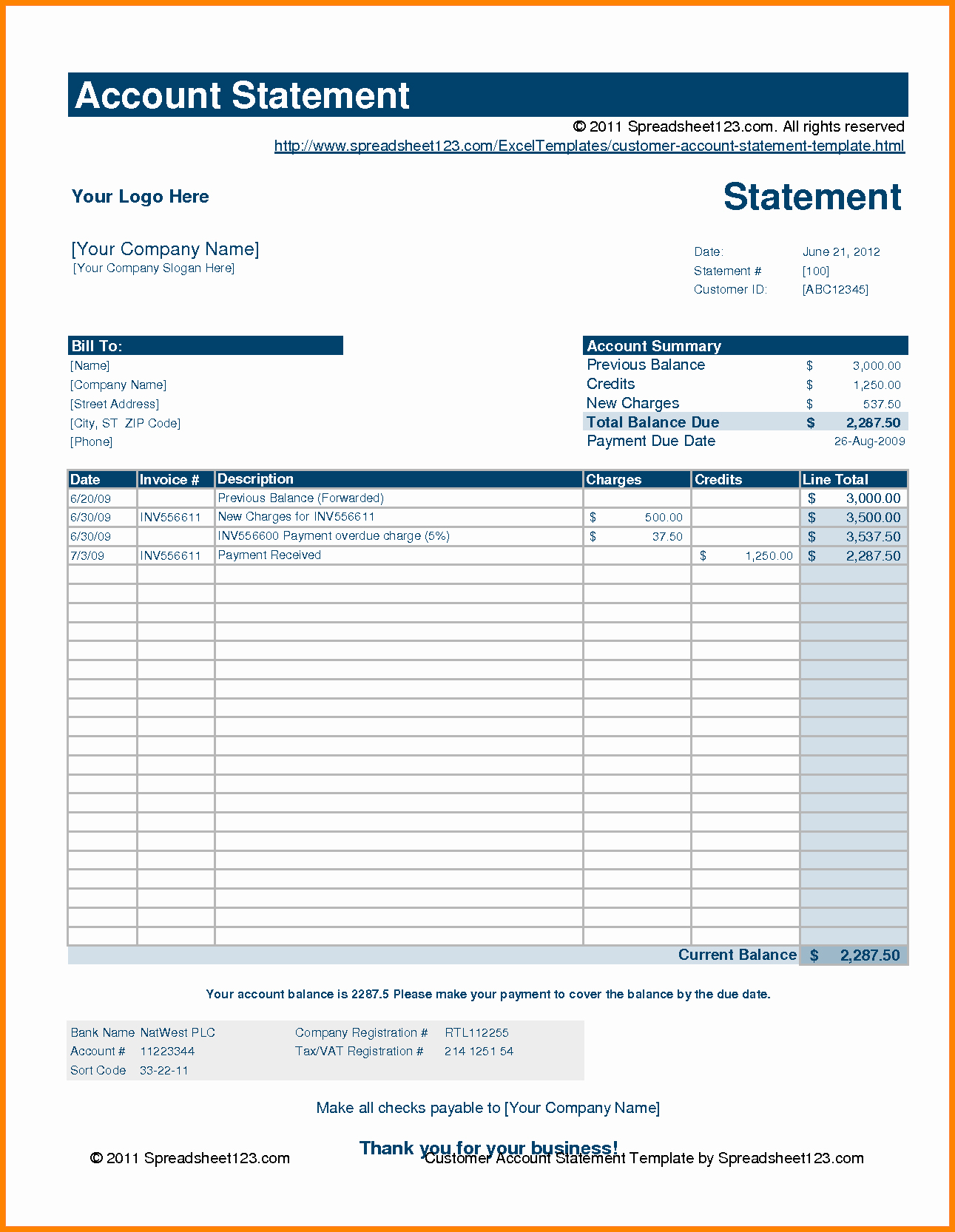 Free Statement Of Accounts Template Inspirational 7 Free Statement Of Account Template
