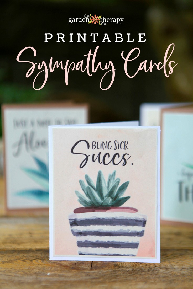 Free Sympathy Cards to Print Luxury Punny Printable Sympathy Cards for Plant Lovers Garden