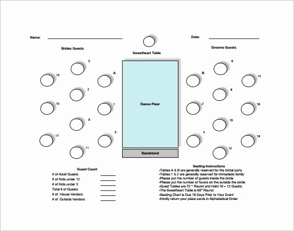 Free Table Seating Chart Template Lovely Table Seating Chart Template – 14 Free Sample Example
