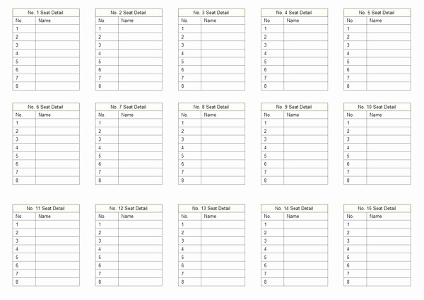 Free Table Seating Chart Template New Wedding Reception Seating Chart Template Round Tables