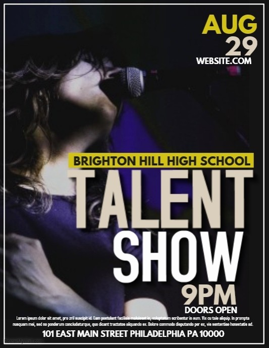 Free Talent Show Flyer Templates Lovely Talent Template