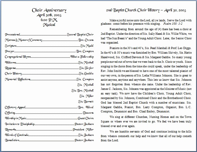 Free Templates for Church Bulletins Inspirational Church Bulletin Templates