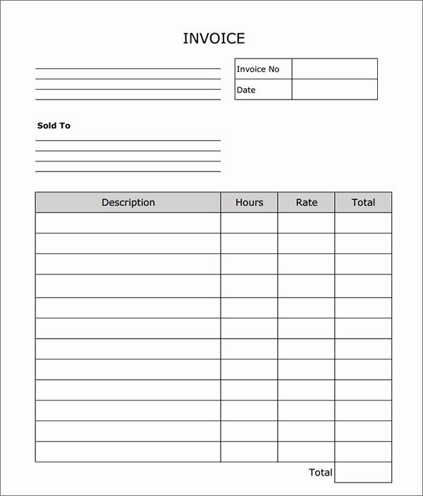Free Templates for Invoices Printable Awesome Free Printable Invoices