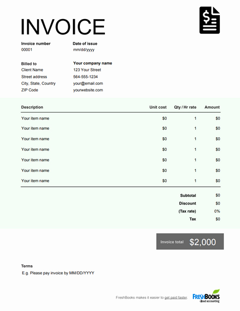 Free Templates for Invoices Printable Awesome Free Sample Invoice Template Download now