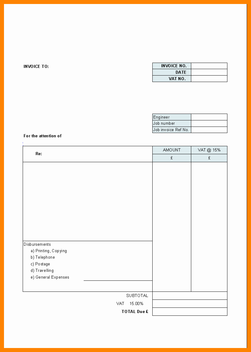Free Templates for Invoices Printable Inspirational Printable Invoice Invoice Template Trakore Document