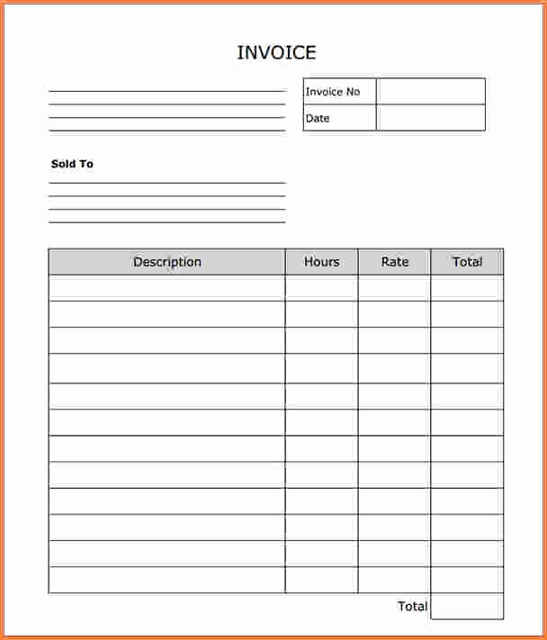 Free Templates for Invoices Printable Lovely Invoice forms Printable