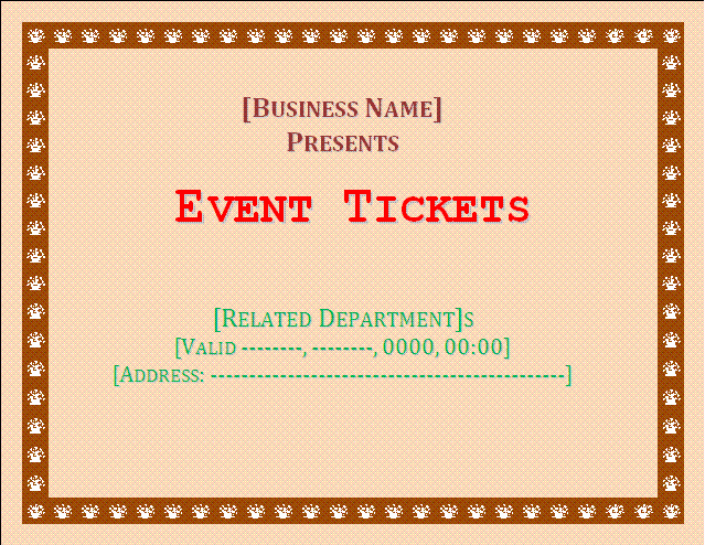 Free Ticket Template for Word Elegant Ticket Templates Search Results