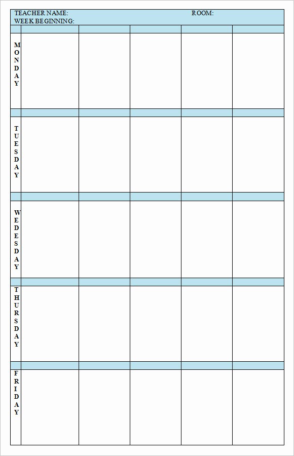 Free Weekly Lesson Plan Template Lovely 8 Weekly Lesson Plan Samples