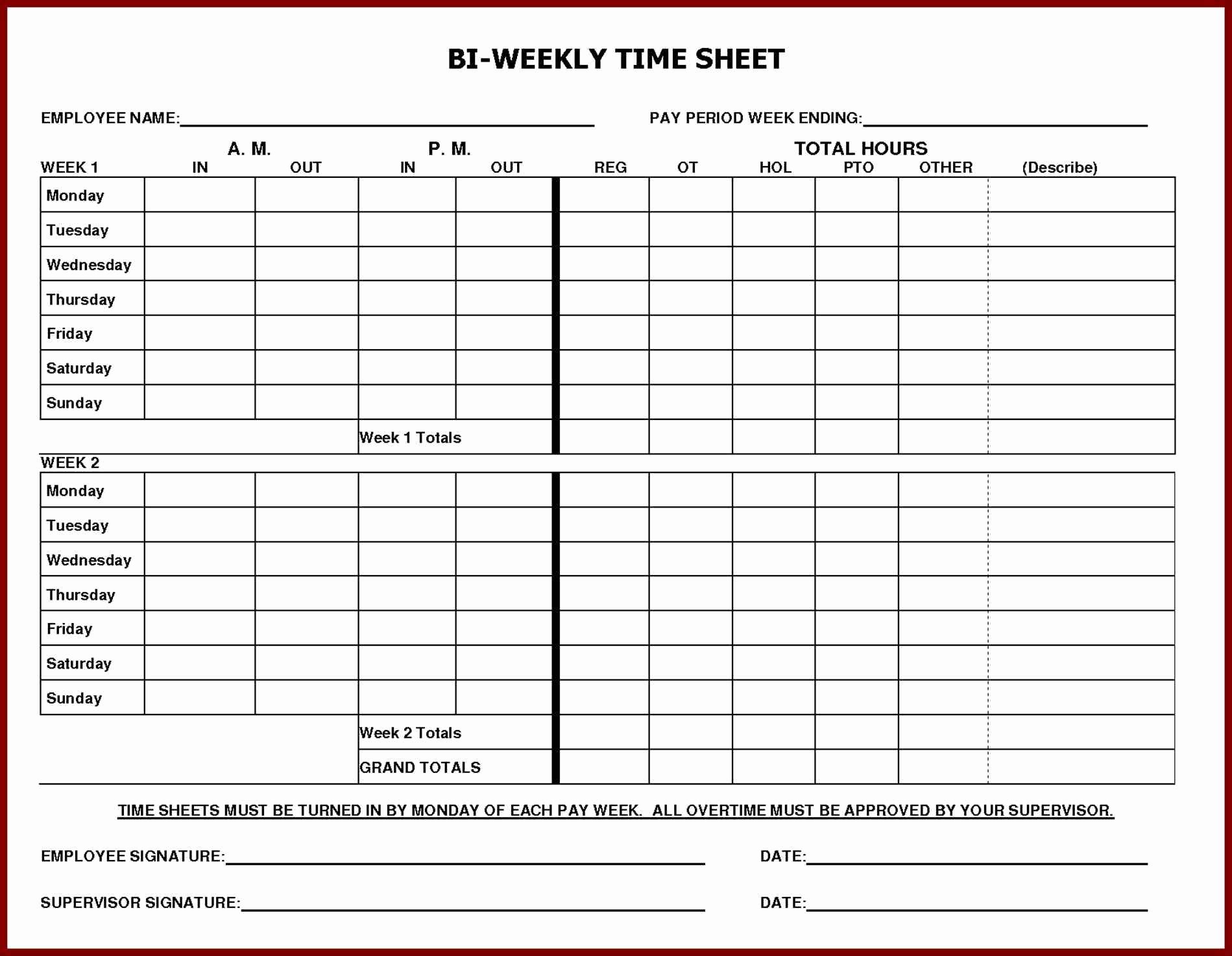 Free Weekly Time Card Template Awesome Daily Time Sheet Printable Printable 360 Degree