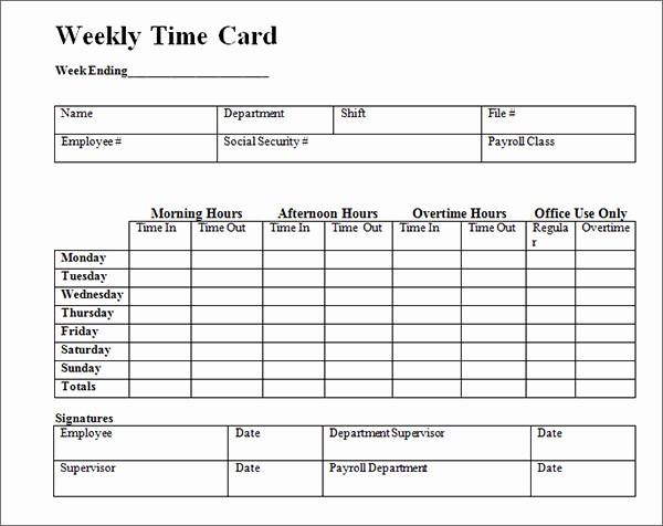 Free Weekly Time Card Template Best Of 16 Free Amazing Time Card Calculator Templates