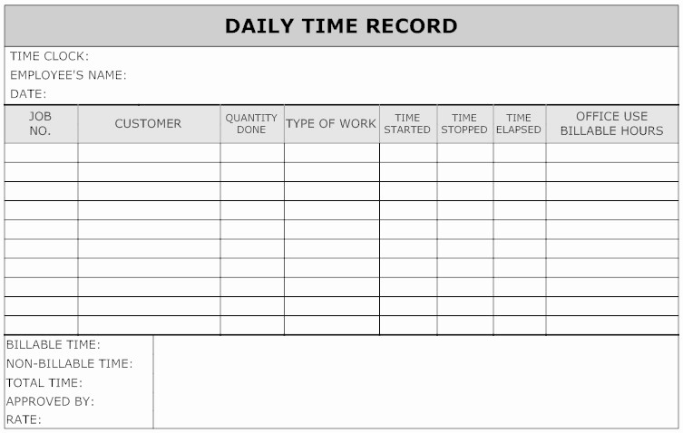 Free Weekly Time Card Template Lovely Hunting