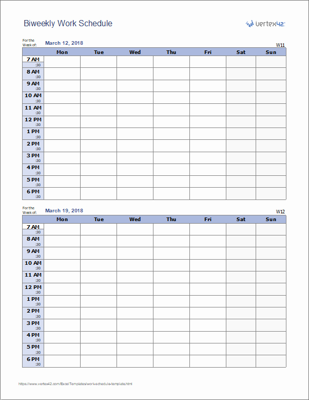Free Weekly Work Schedule Template Luxury Work Schedule Template for Excel