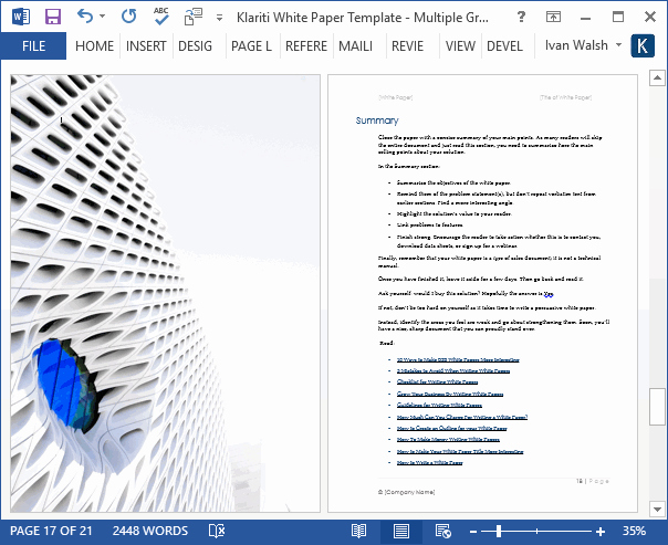 Free White Paper Template Word Luxury White Papers – Ms Word Templates &amp; Free Tutorials