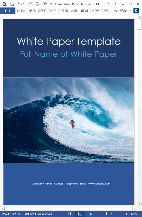 Free White Paper Template Word Unique White Papers – Ms Word Templates &amp; Free Tutorials