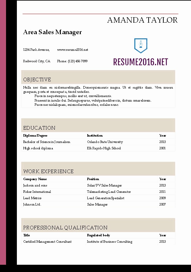 Free Word Resume Templates 2016 Fresh Resume 2016 Download Resume Templates In Word