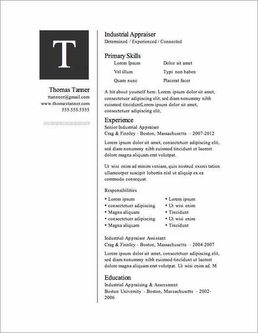 Free Word Resume Templates Download Elegant 12 Resume Templates for Microsoft Word Free Download