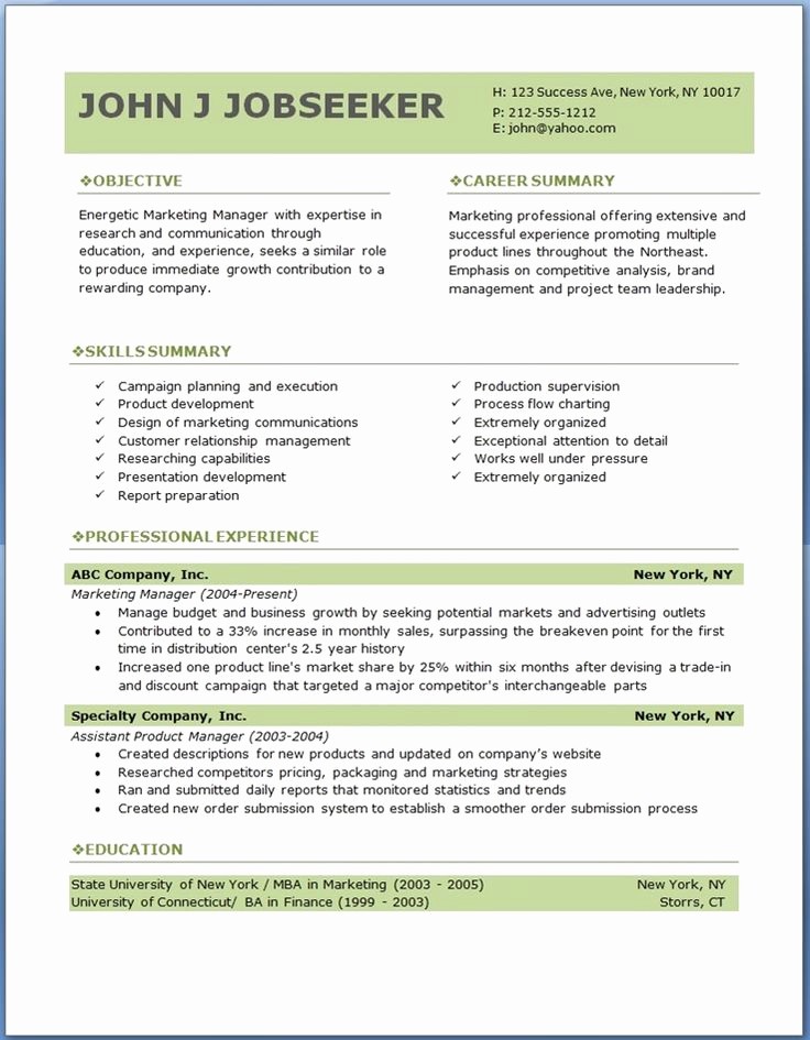 Free Word Resume Templates Download Fresh 17 Best Ideas About Professional Resume Template On