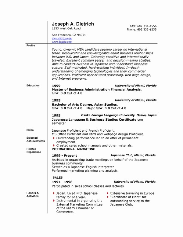 Free Word Resume Templates Download Lovely Resume Templates Microsoft Word