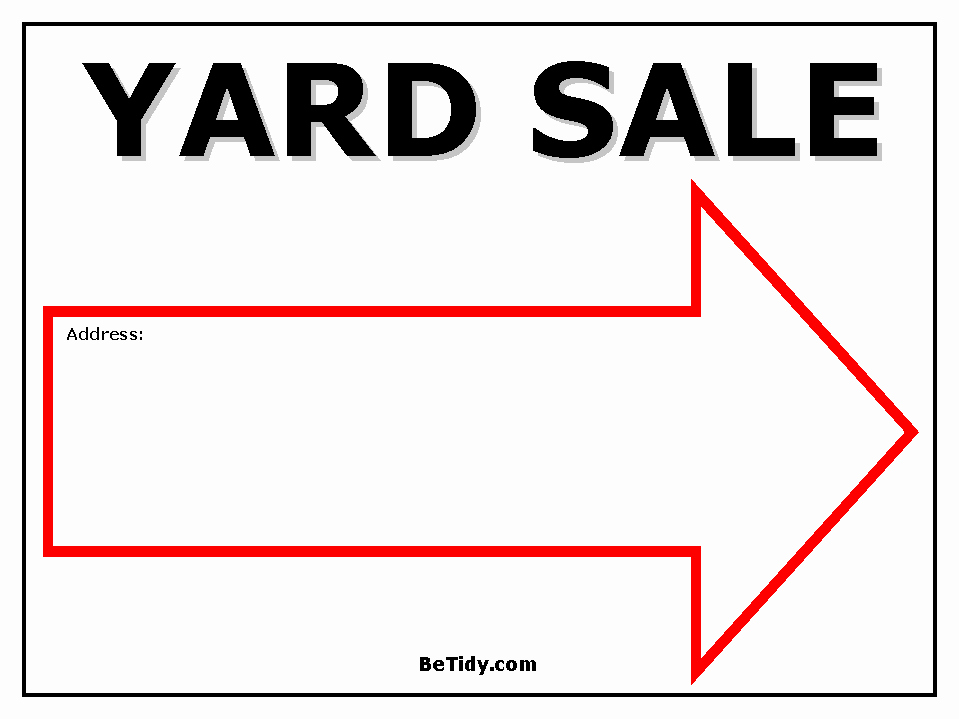 Free Yard Sale Signs Templates Awesome Free Printable Yard Sale Signs