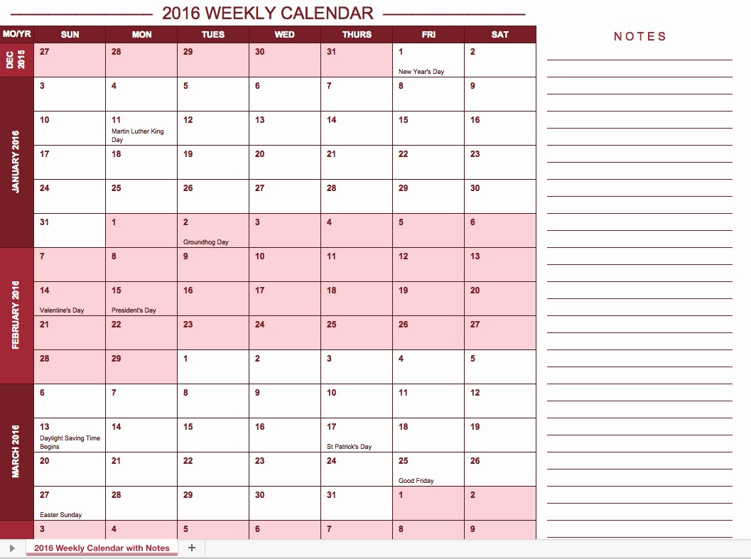 Free Year Calendar Template 2016 Luxury Free Excel Calendar Templates