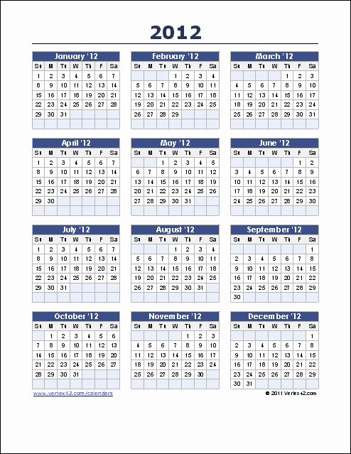 Free Year Calendar Template 2016 New Yearly Calendar