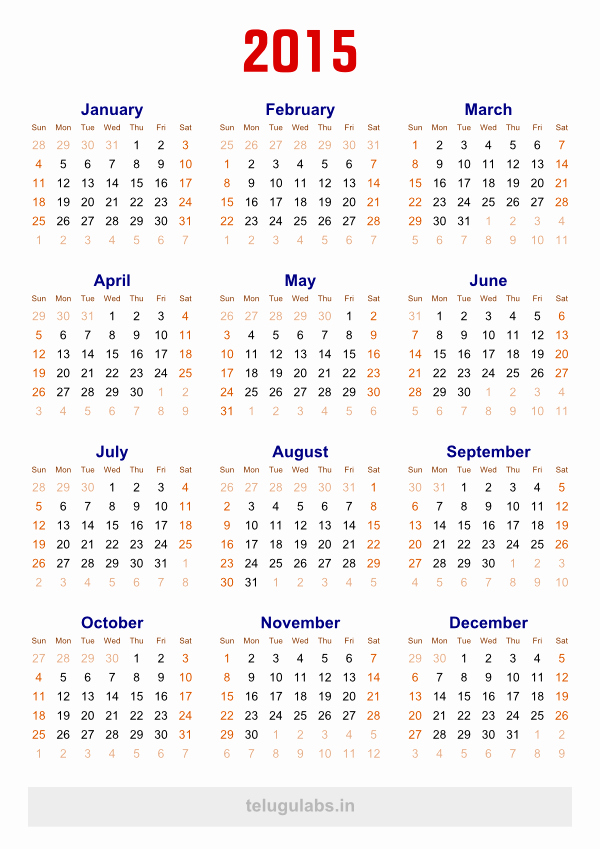Free Yearly Calendar Templates 2015 Elegant 12 2015 Yearly Calendar Template 2015 Calendar