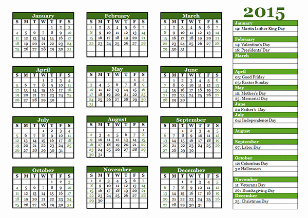 Free Yearly Calendar Templates 2015 Luxury 2015 Yearly Calendar Template 06 Free Printable Templates